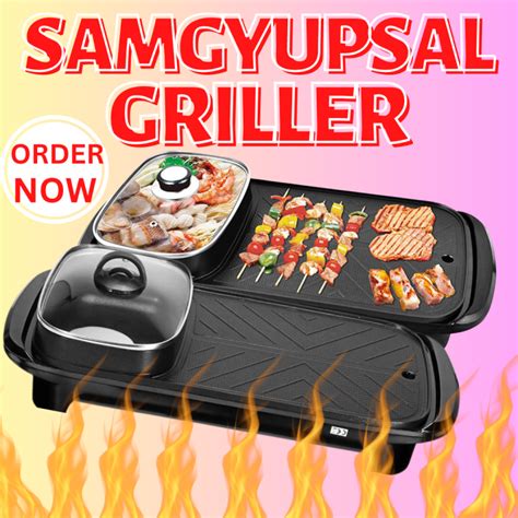 Best Griller Portable Buy Now 2in1 Korean Samgyupsal Grilled Bbq And Hotpot Portable Best For