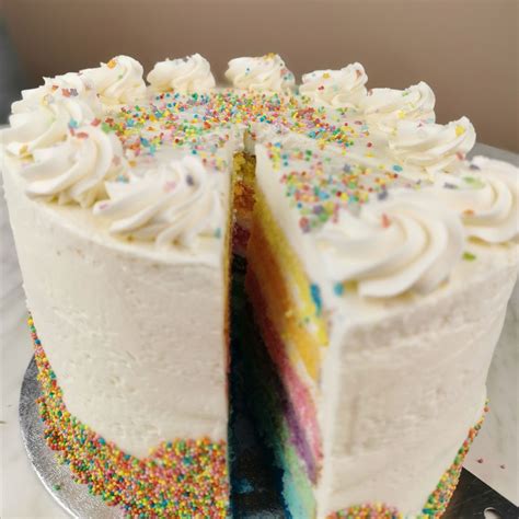 Tall Rainbow Cake - Quigleys