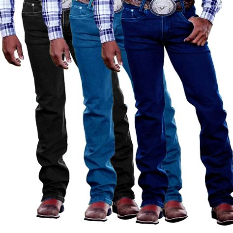 Kit Cal A Jeans Masculina Country Estilo Rodeio Lycra Submarino