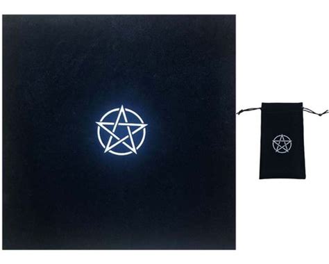 Mantel De Tarot Pentagrama Con Bolsa Tela De Tarot De Altar Cuotas