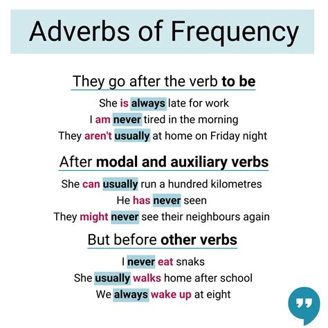 Adverbs Of Frecuency Position Learn More About Them