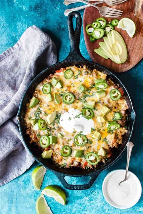 Taco Skillet 30 Minute Low Carb Recipe Cast Iron Keto