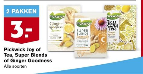 Pickwick Joy Of Tea Super Blends Of Ginger Goodness Aanbieding Bij