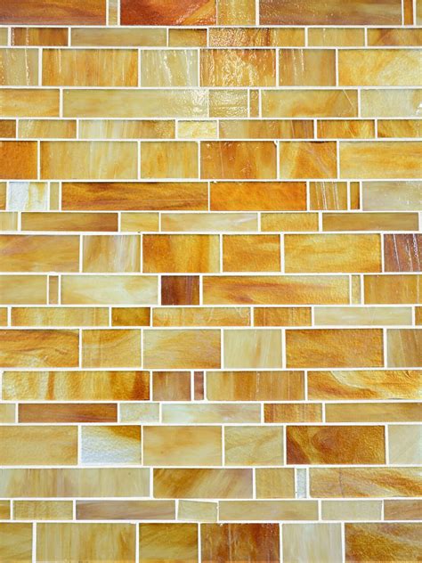 Honey Onyx Glass Subway Hand Cut Artisan Mosaic Tile Ba7017