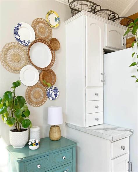 Round Rattan Basket Farmhouse Kitchen Hanging Wall D Cor Soul Lane