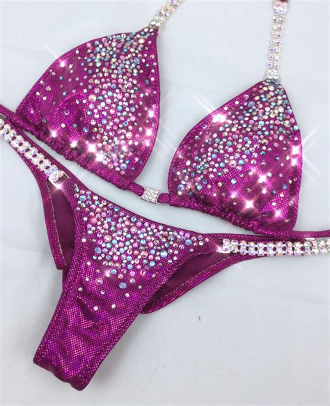 Fuchsia Aurora Bling Competition Bikini Bikinis Bikini Competition