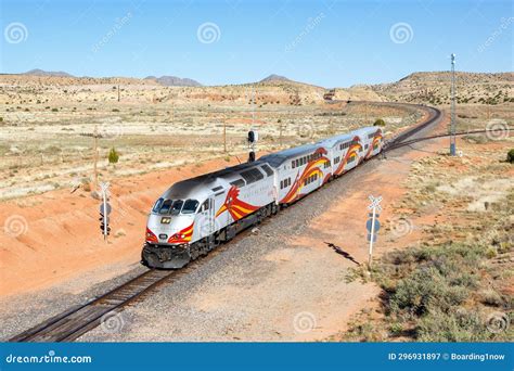 New Mexico Rail Runner Express Commuter Train Railways Near Santa Fe