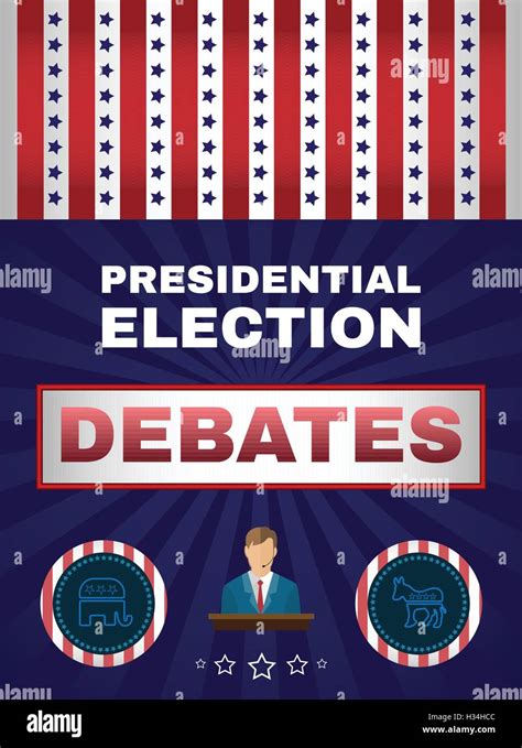 Digital Vector Usa Election With Presidential Debates Candidate