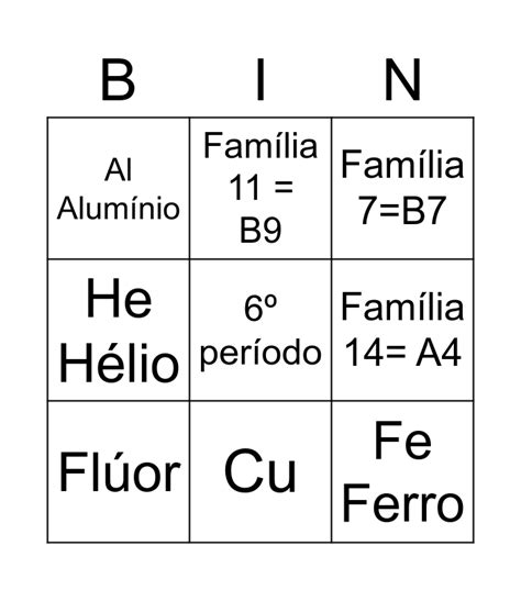 Tabela Peri Dica Bingo Card Conhe A A Excel Ncia Em Apostas A B