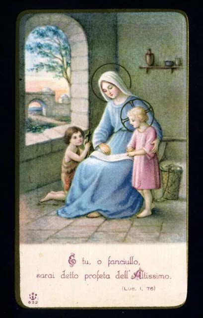 SANTINO HOLY CARD IMAGE PIEUSE Heiligenbild MADONNA MARIA VERGINE