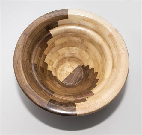 Maple And Walnut Segmented Unity Bowl Wedding Bowl Wedding Gift