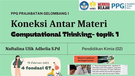 Koneksi Antar Materi Computational Thinking Topik 1 PPG PRAJABATAN