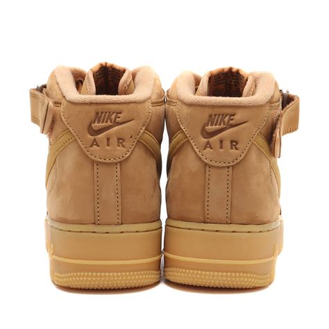 Nike Air Force Mid Wb Flax Wheat Gum Light Brown Black Atmos