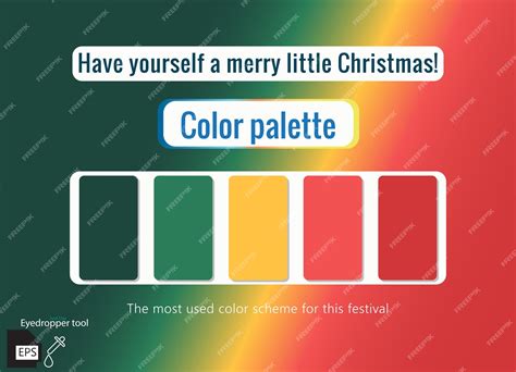 Tenga Un Esquema De Color De La Paleta De Colores De Navidad Feliz