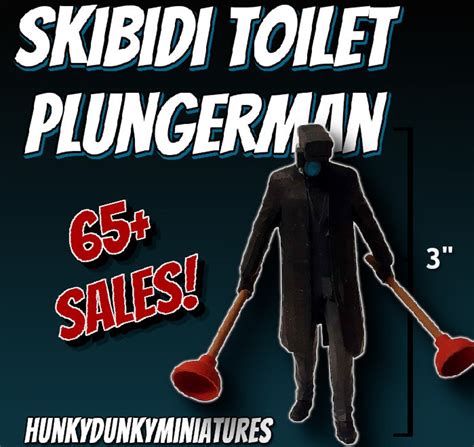 Skibidi Toilet 3-inch Plungerman Miniature - Etsy