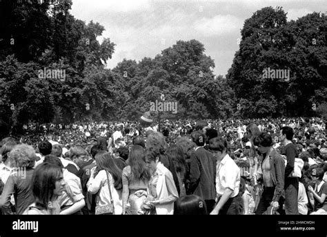 Crowds At The Rolling Stones Concert In Hyde Park London5th July 1969