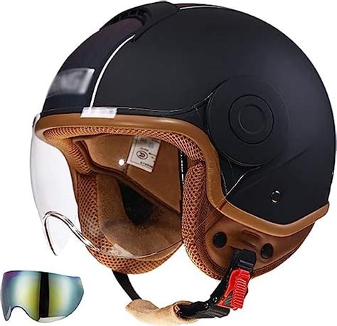 RIKCAT Retro Motorradhelm Mit Offenem Gesicht ECE Zertifizierter 3 4