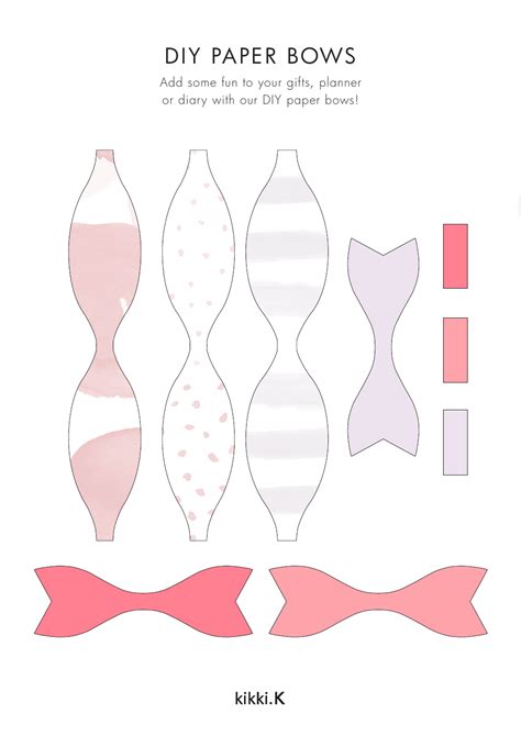 Diy Paper Bow Templates Download Printable Pdf Templateroller