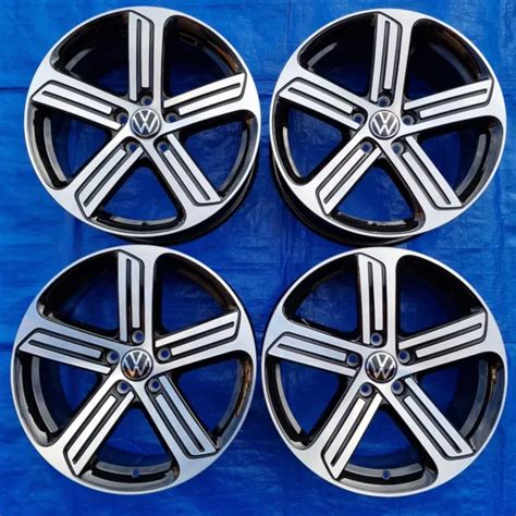 18 INCH ORIGINAL VW Golf VII 7 Cadiz R Line Alloy Rims 5G0601025DQ 7 5