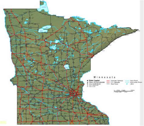 Minnesota Map - online maps of Minnesota State