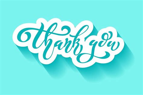 Premium Vector Thank You Modern Brush Calligraphy Hand Drawn Design