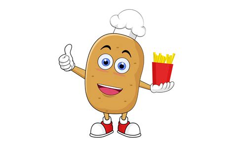 Cute Potato Cartoon Giving Thumb Up Grafica Di Ngabeivector · Creative Fabrica