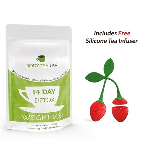 Body Tea USA Flat Tummy Detox Tea 14 Day Skinny Teatox Herbal Slimming