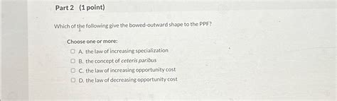 Solved Part 2 1 Point Which Of The Following Give The Chegg