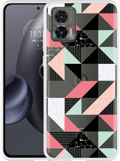 Motorola Edge Neo Hoesje Geometric Artwork Designed By Cazy Bol