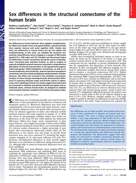 Pdf Sex Differences In The Structural Connectome Of The Human Brain