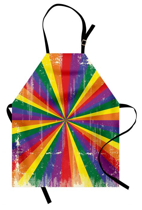 Pride Apron Radial Vintage Style Scratched Backdrop For Homosexual Gay