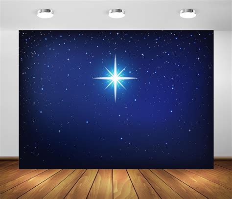 Amazon BELECO 6x4ft Fabric Star Night Backdrop Holy Christmas