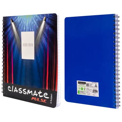 Buy Classmate 6 Subject Spiral Selfie Notebook Single Line 300 Pages