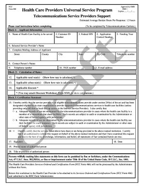 Fillable Online Ftp Fcc FCC Form 468 Health Care Providers Universal