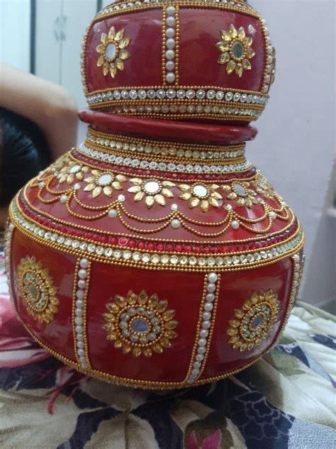 Pin By Najma Mamdani On Bead In Thali Decoration Ideas Kalash