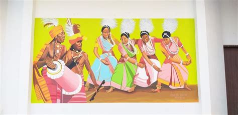 Chhattisgarh Adivasi Painting Chhattisgarh Culture Drawing Dancing