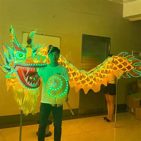 Led Chinese Traditional Dragon Dance Costume Martial Arts Kung Fu