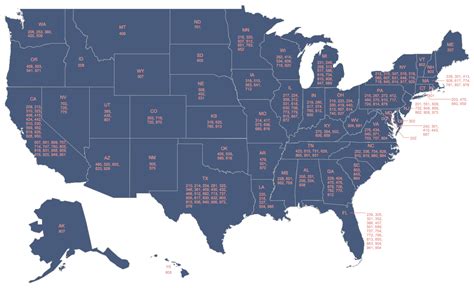 27 Us Area Codes Map Online Map Around The World