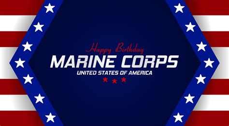 Happy Birthday United States Marine Corps Theme Vector Illustration