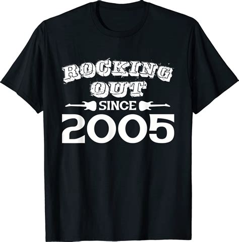 Rocking Out Since 2005 Birthday T Shirt Clothing Shoes And Jewelry