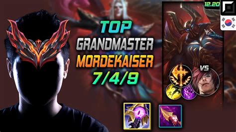 천상계 탑 모데카이저 템트리 룬 균열 정복자 GrandMaster Mordekaiser Top vs Sett 롤 KR