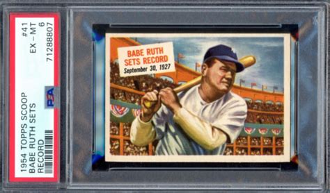 Topps Scoop Babe Ruth Psa Sets Record New York Yankees Hof