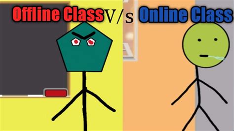 Online Class Vs Offline Class Funny Animation Video Youtube