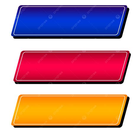 Colorful Text Box Label Title Frame Banner Text Box Label Title