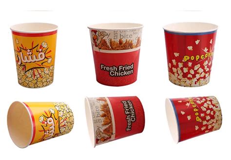 Wholesale Plain Fried Chicken Buckets Popcorn Buckets Paper Containers