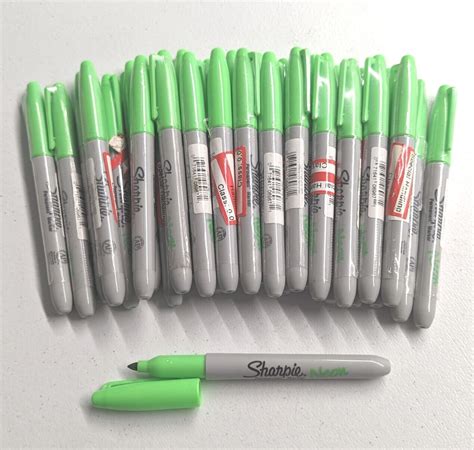 30ct Wholesale Bulk Sharpie Permanent Marker Lot Fine Point Neon Green