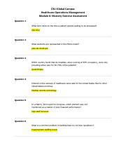 Module Mastery Exercise Assessment Pdf Csu Global Campus Healthcare