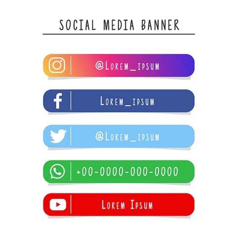 Colección de banners de redes sociales Vector Premium