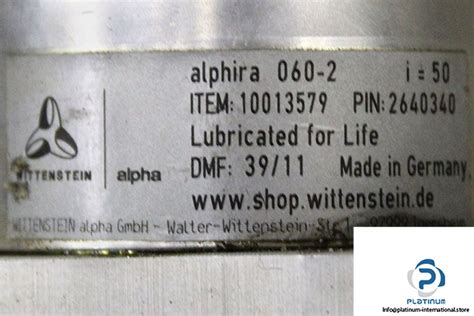 Alpha Planetary Gearbox Platinum International