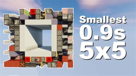 Former Smallest 09s 5x5 Piston Door Minecraft Tutorial And